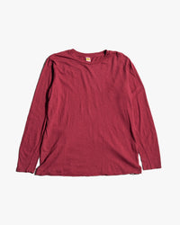 Velva Sheen Rolled L/S Regular Tee - Burgundy