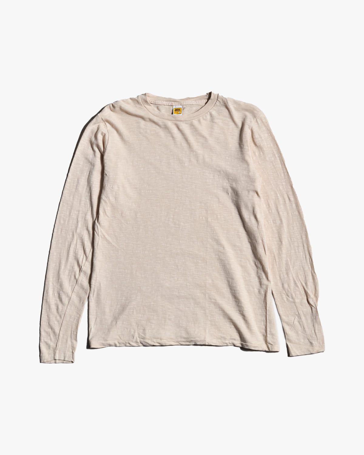 Velva Sheen Rolled L/S Regular Tee - Oatmilk | Velva Sheen T Shirts | JEANSTORE