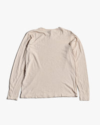Velva Sheen Rolled L/S Regular Tee - Oatmilk | Velva Sheen T Shirts | JEANSTORE