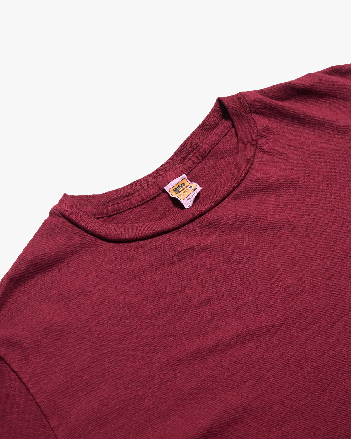 Velva Sheen Rolled S/S Regular Tee - Burgundy