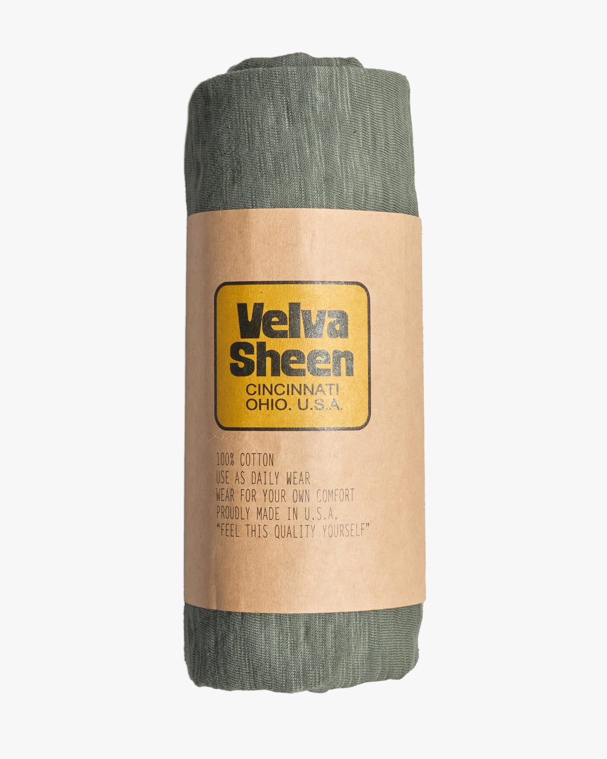 Velva Sheen Rolled S/S Regular Tee - Fatigue Green