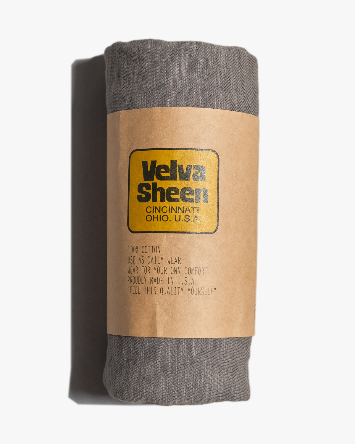 Velva Sheen Rolled S/S Regular Tee - Gunmetal