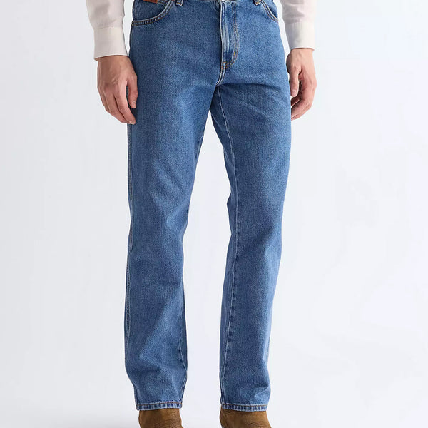 Wrangler Texas Authentic Straight Mens Jeans - Stonewash Blue | Wrangler Jeans | JEANSTORE