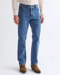 Wrangler Texas Authentic Straight Mens Jeans - Stonewash Blue | Wrangler Jeans | JEANSTORE