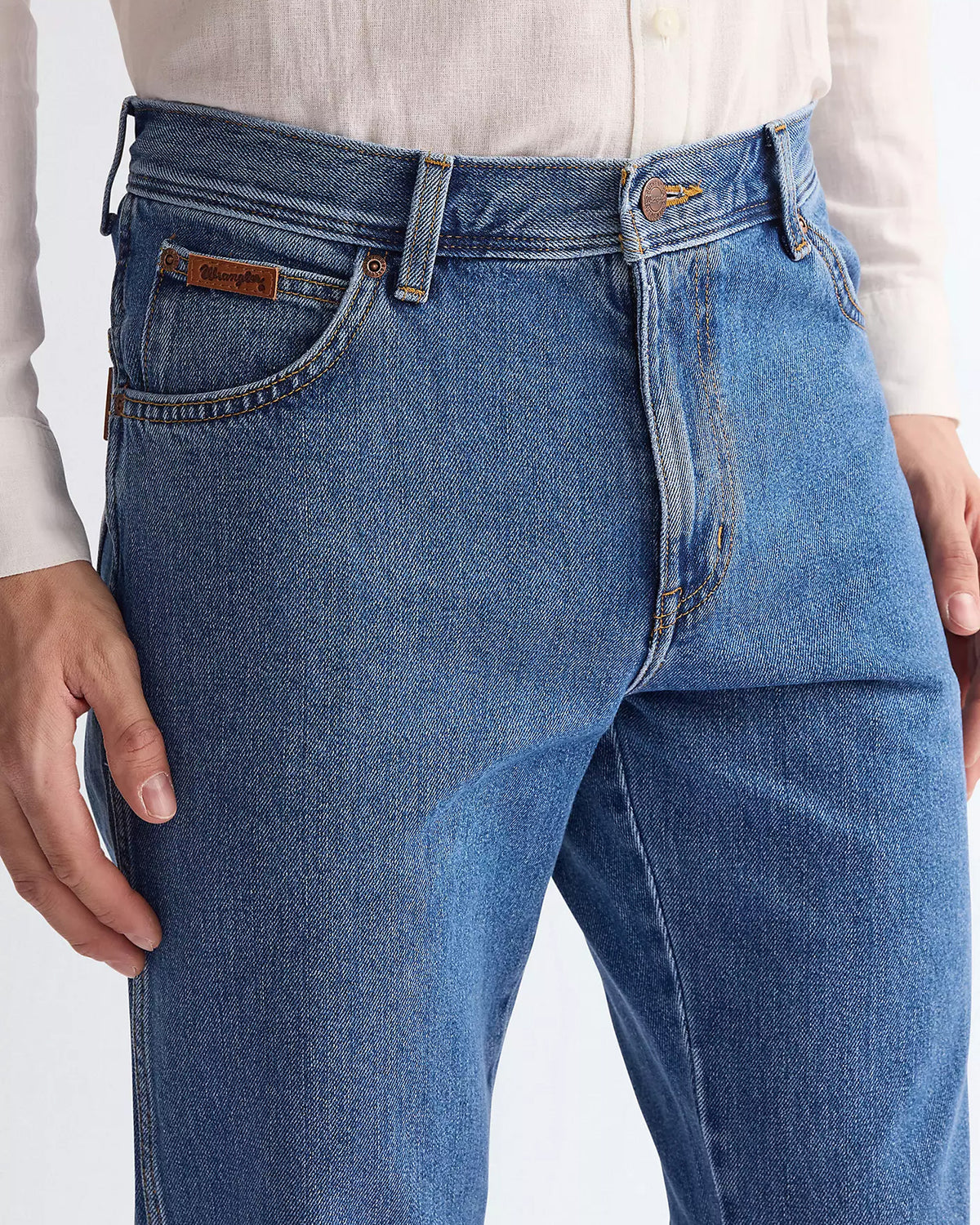 Wrangler Texas Authentic Straight Mens Jeans - Stonewash Blue | Wrangler Jeans | JEANSTORE