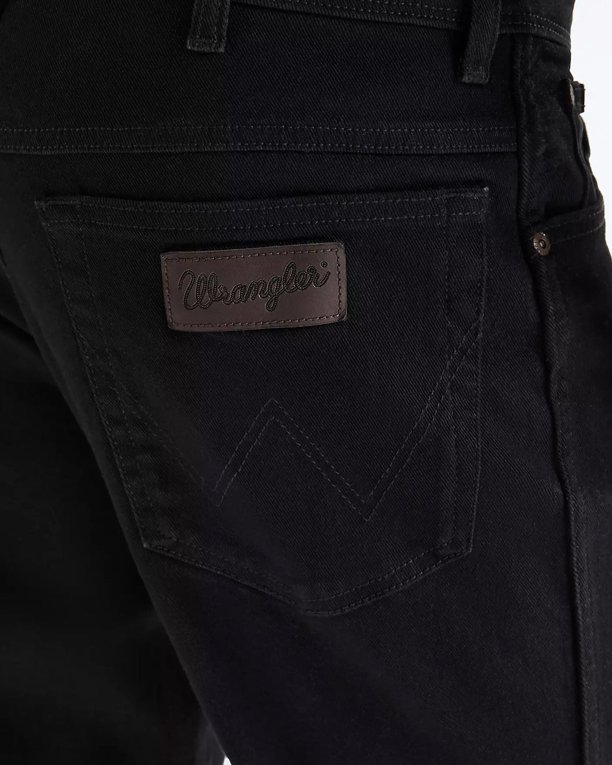 Wrangler Texas Stretch Authentic Straight Mens Jeans - Black | Wrangler Jeans | JEANSTORE