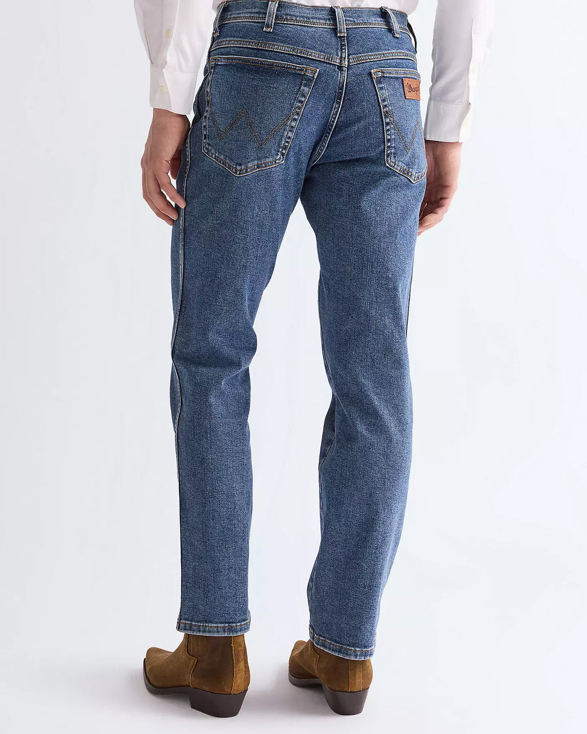 Wrangler Texas Stretch Authentic Straight Mens Jeans - Stonewash Blue | Wrangler Jeans | JEANSTORE