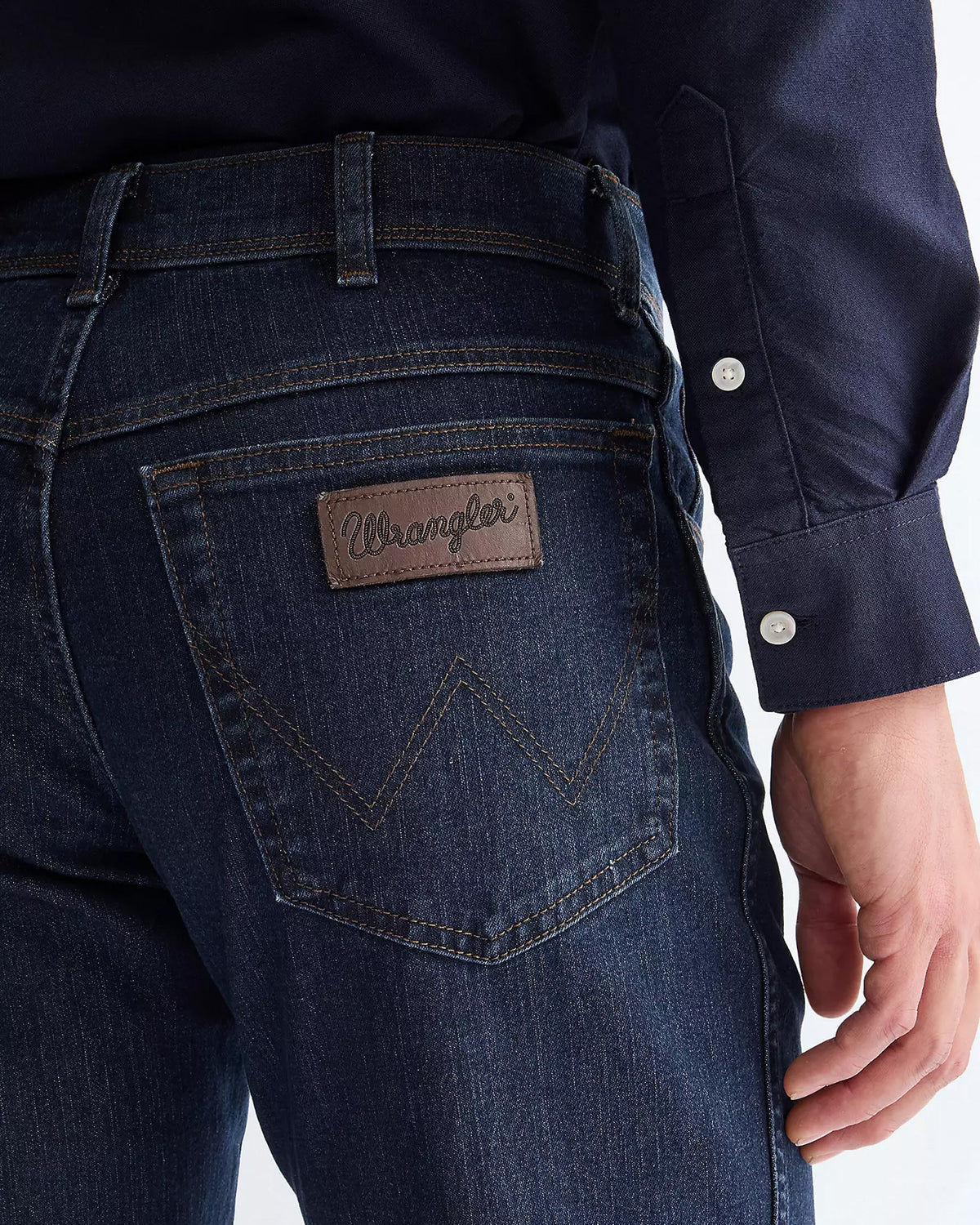 Wrangler Texas Stretch Authentic Straight Mens Jeans - Blue Black | Wrangler Jeans | JEANSTORE