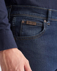 Wrangler Texas Stretch Authentic Straight Mens Jeans - Blue Black | Wrangler Jeans | JEANSTORE