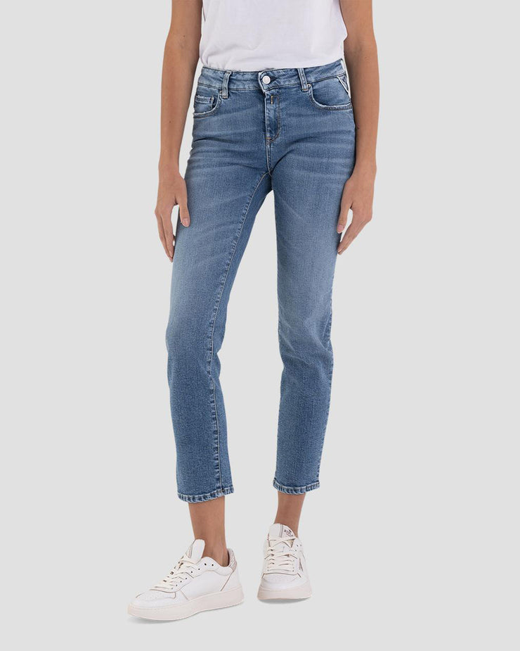 Replay Womens Faaby 573 Bio Slim Fit Jeans - Medium Blue