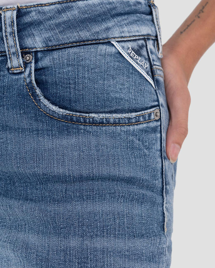 Replay Womens Faaby 573 Bio Slim Fit Jeans - Medium Blue