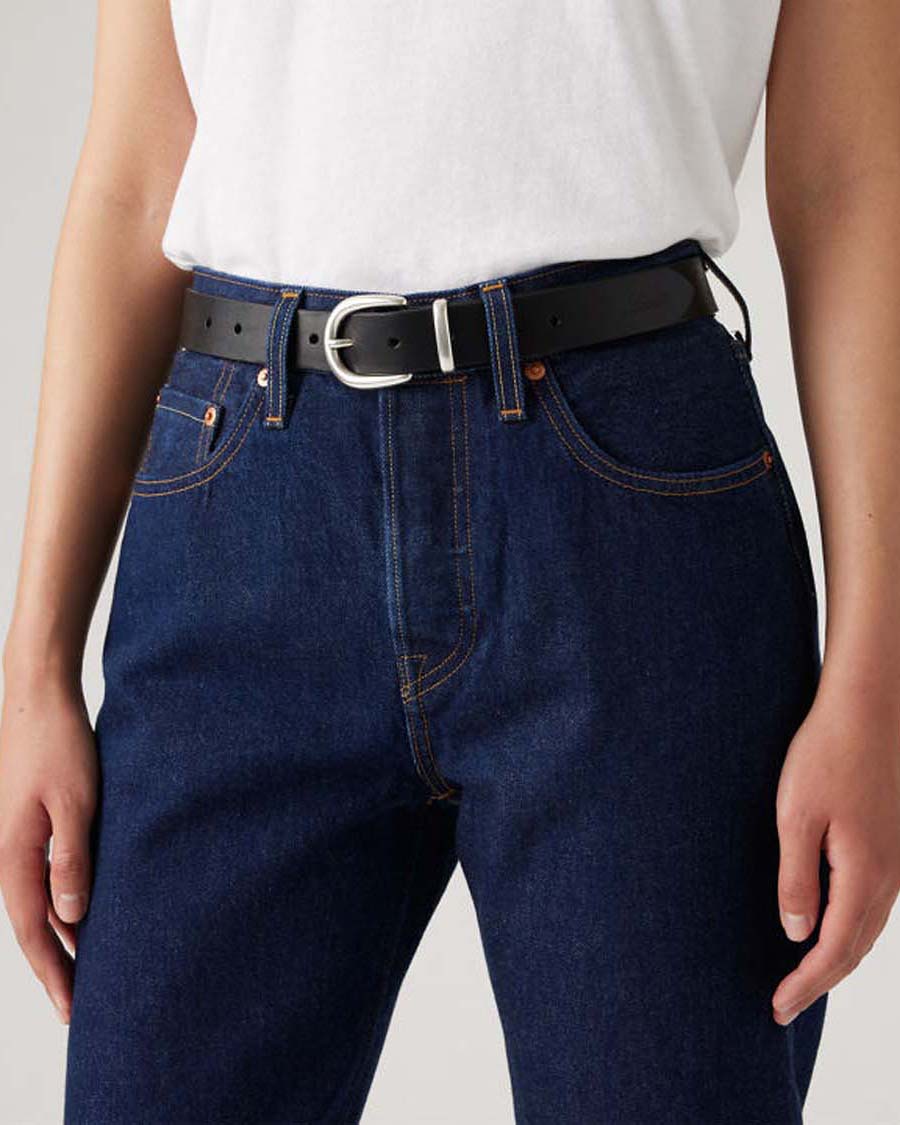 Levi's® Womens Phoebe Leather Belt - Caviar