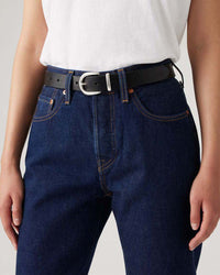 Levi's® Womens Phoebe Leather Belt - Caviar