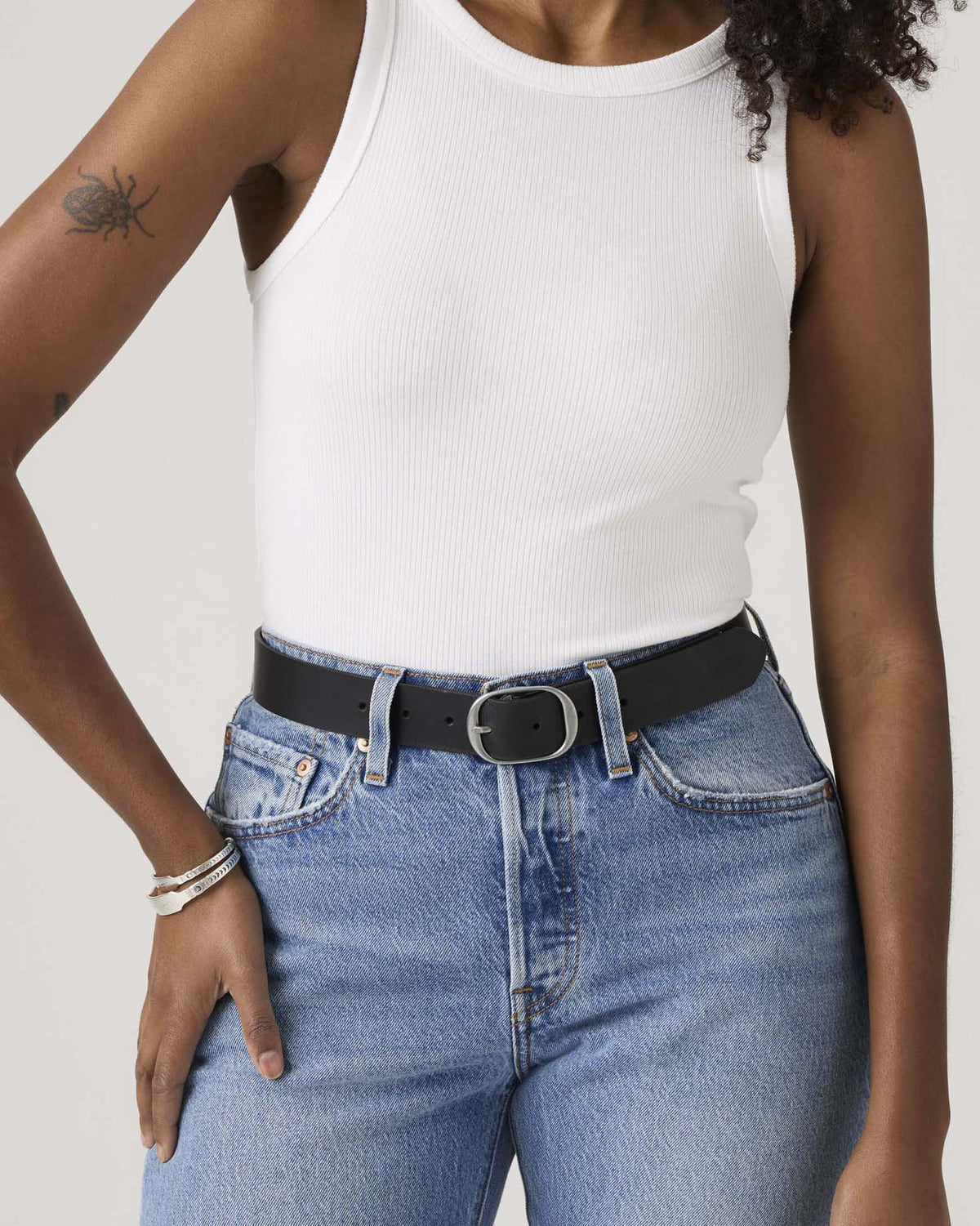 Levi's® Womens Madison Leather Belt - Caviar