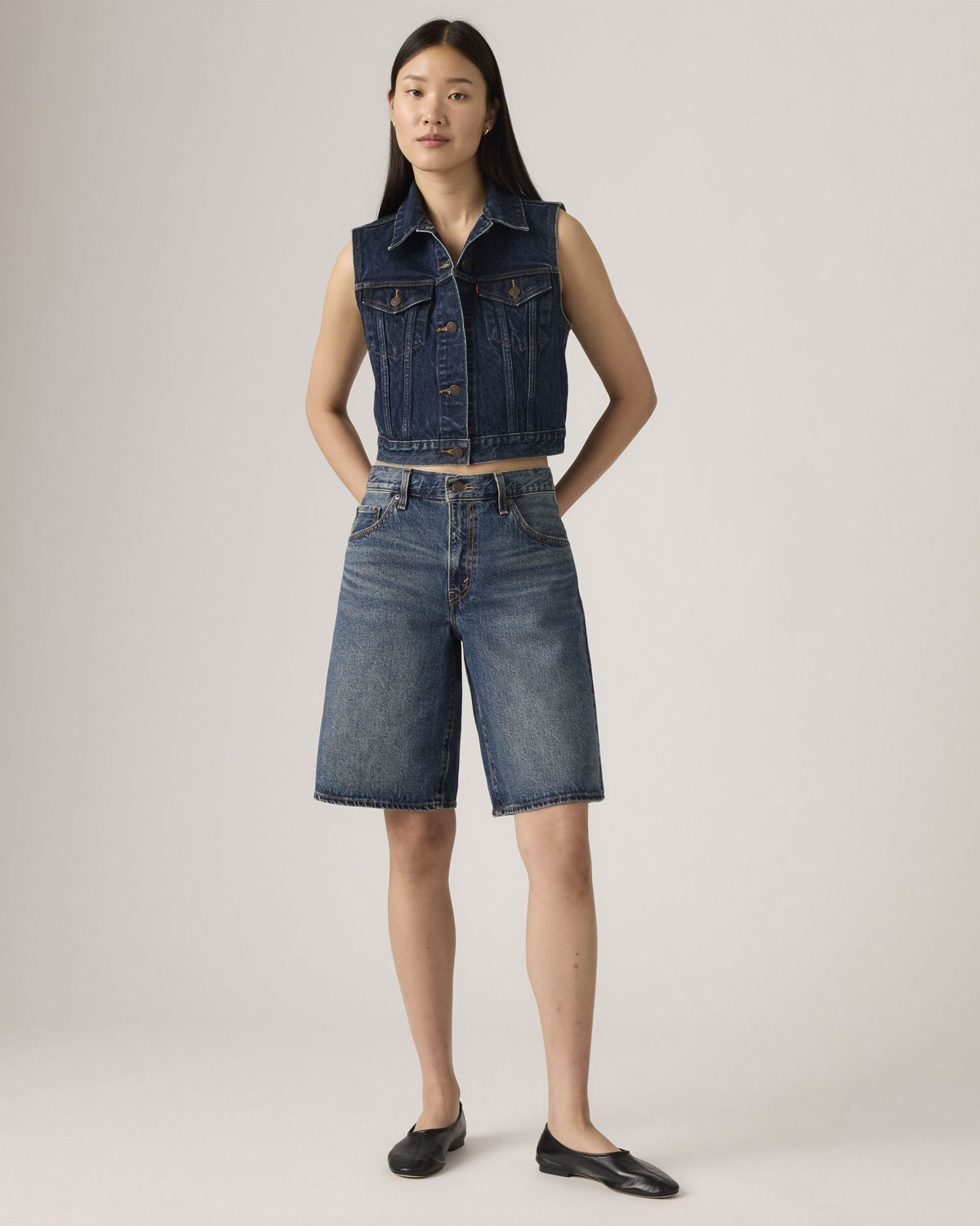 Levi's® Womens Baggy Dad Loose Fit Jorts - Hinged Heart | Levi's® Shorts | JEANSTORE