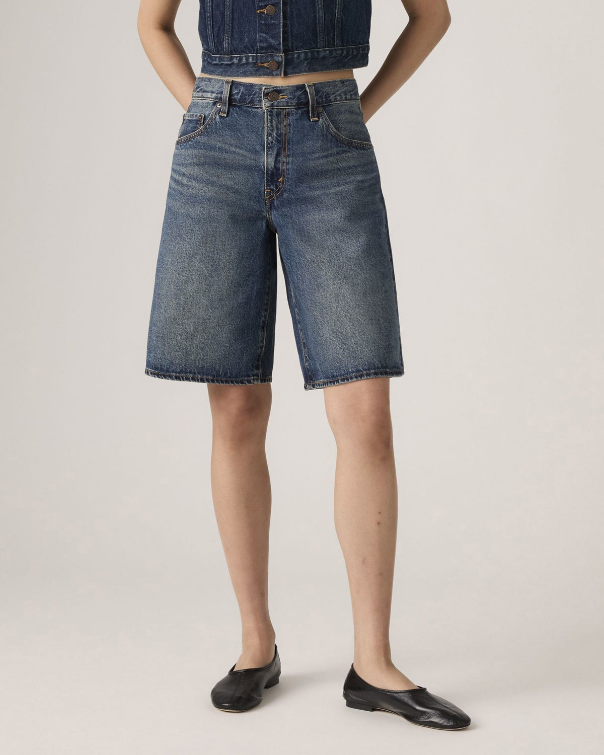 Levi's® Womens Baggy Dad Loose Fit Jorts - Hinged Heart | Levi's® Shorts | JEANSTORE