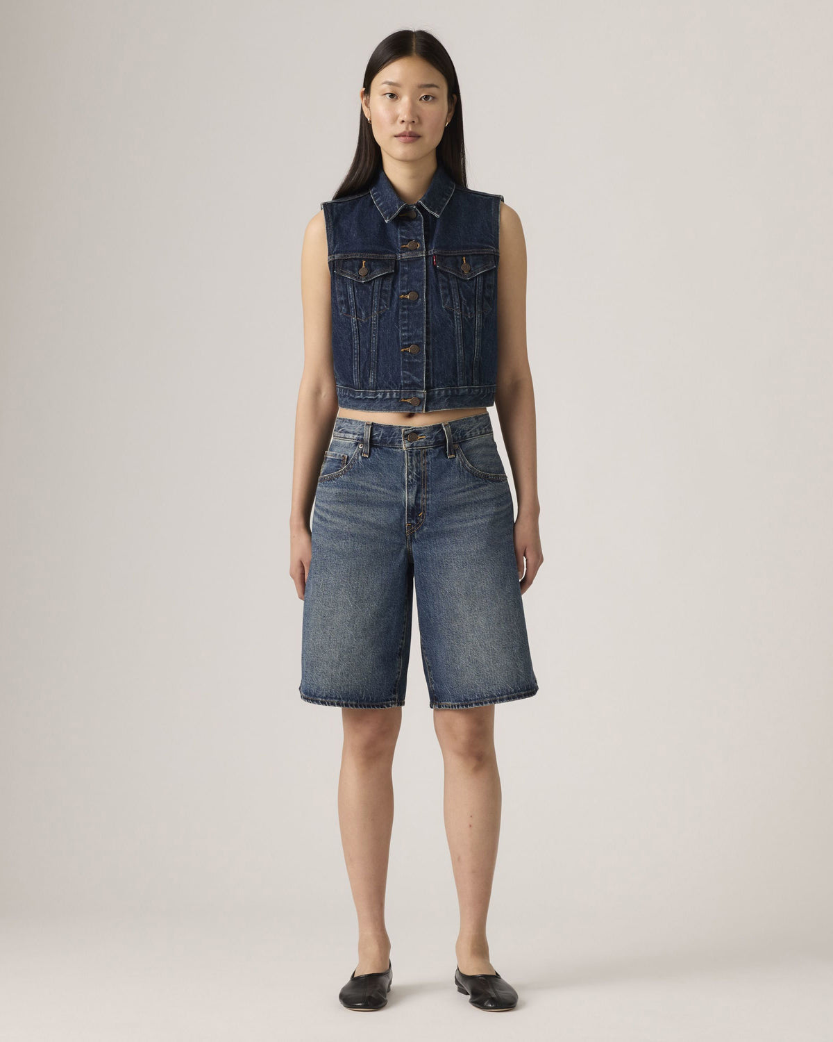 Levi's® Womens Baggy Dad Loose Fit Jorts - Hinged Heart | Levi's® Shorts | JEANSTORE