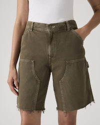 Levi's® Womens Baggy Dad Utility Short - Washed Canteen GD