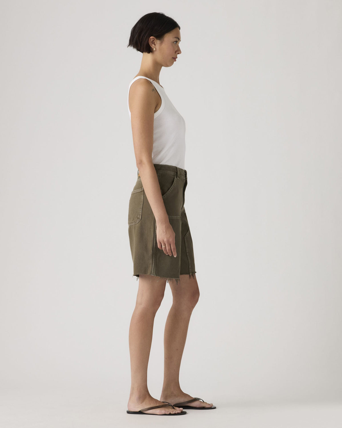 Levi's® Womens Baggy Dad Utility Short - Washed Canteen GD