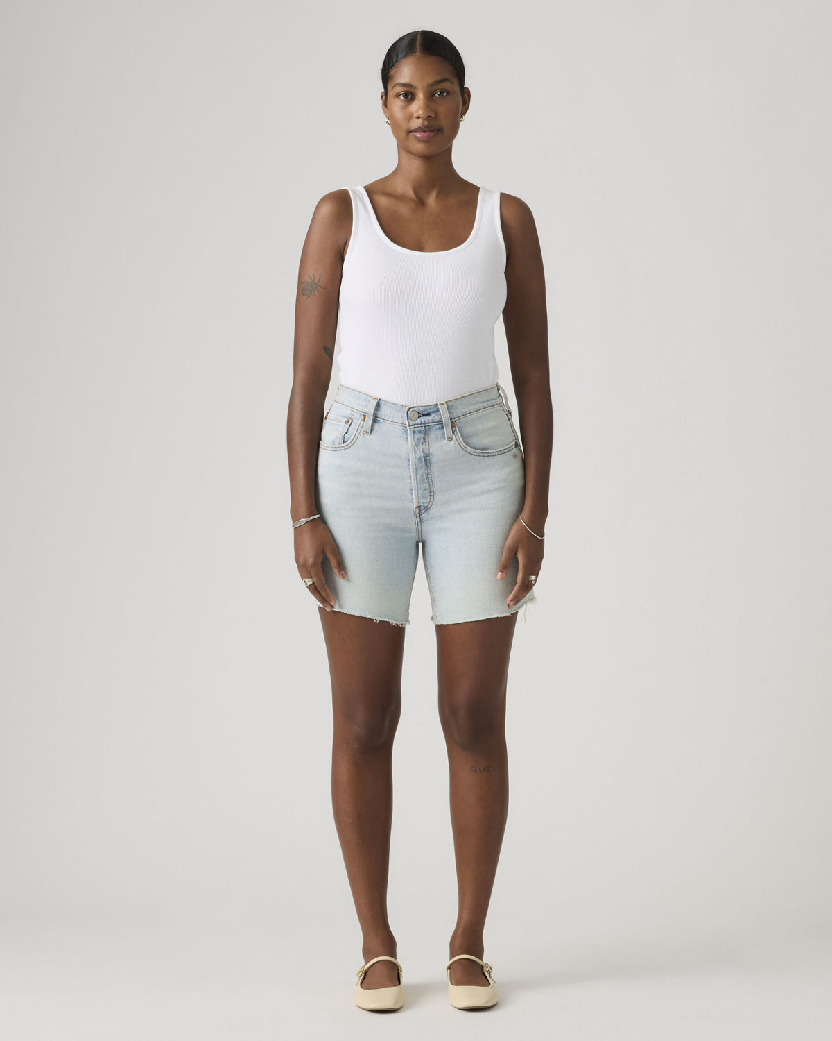 Levi's® Womens 501 Mid-Thigh Lightweight Shorts - Gifted Back