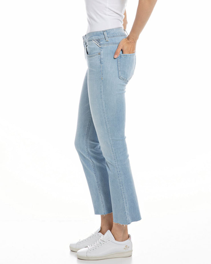 Replay Womens Faaby Flare Crop Jeans - Light Blue