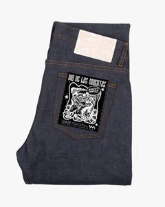 Naked & Famous Denim Weird Guy Regular Tapered Mens Jeans - Dia De Los Muertos Selvedge