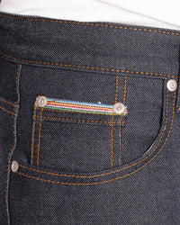 Naked & Famous Denim Easy Guy Relaxed Tapered Mens Jeans - Dia De Los Muertos Selvedge