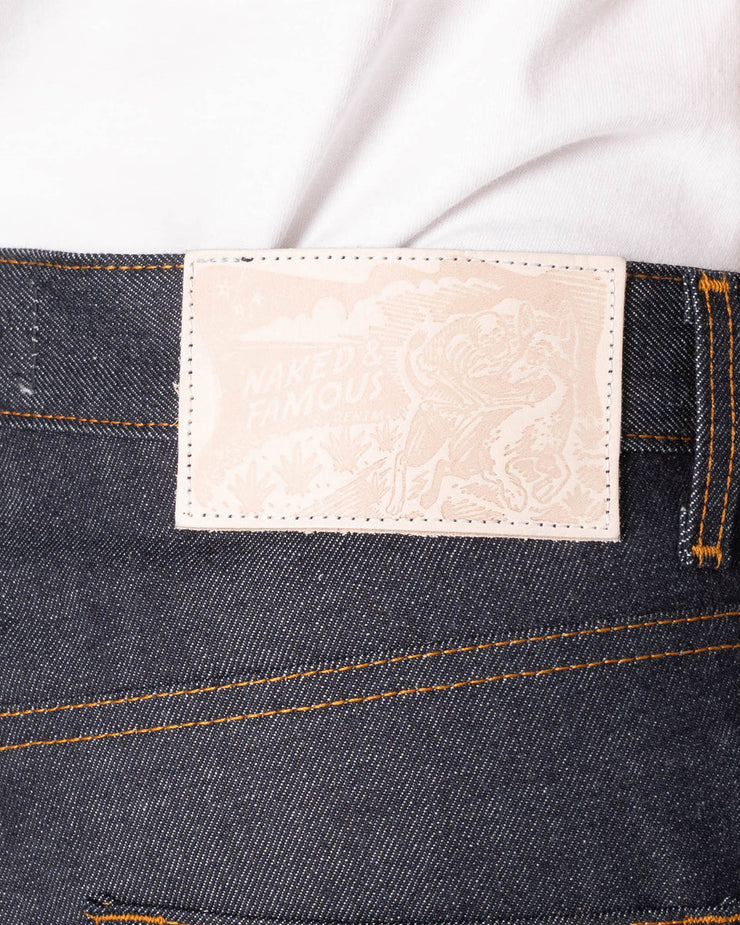Naked & Famous Denim Easy Guy Relaxed Tapered Mens Jeans - Dia De Los Muertos Selvedge