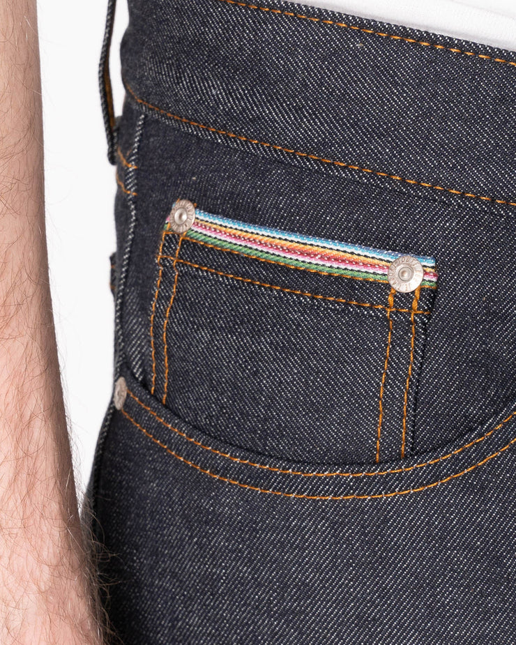 Naked & Famous Denim True Guy Regular Straight Mens Jeans - Dia De Los Muertos Selvedge