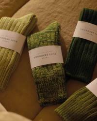 Thunders Love Soft Wool Collection Socks - Green Mix