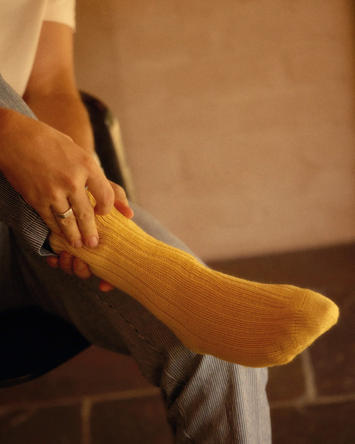 Thunders Love Soft Wool Collection Socks - Yellow
