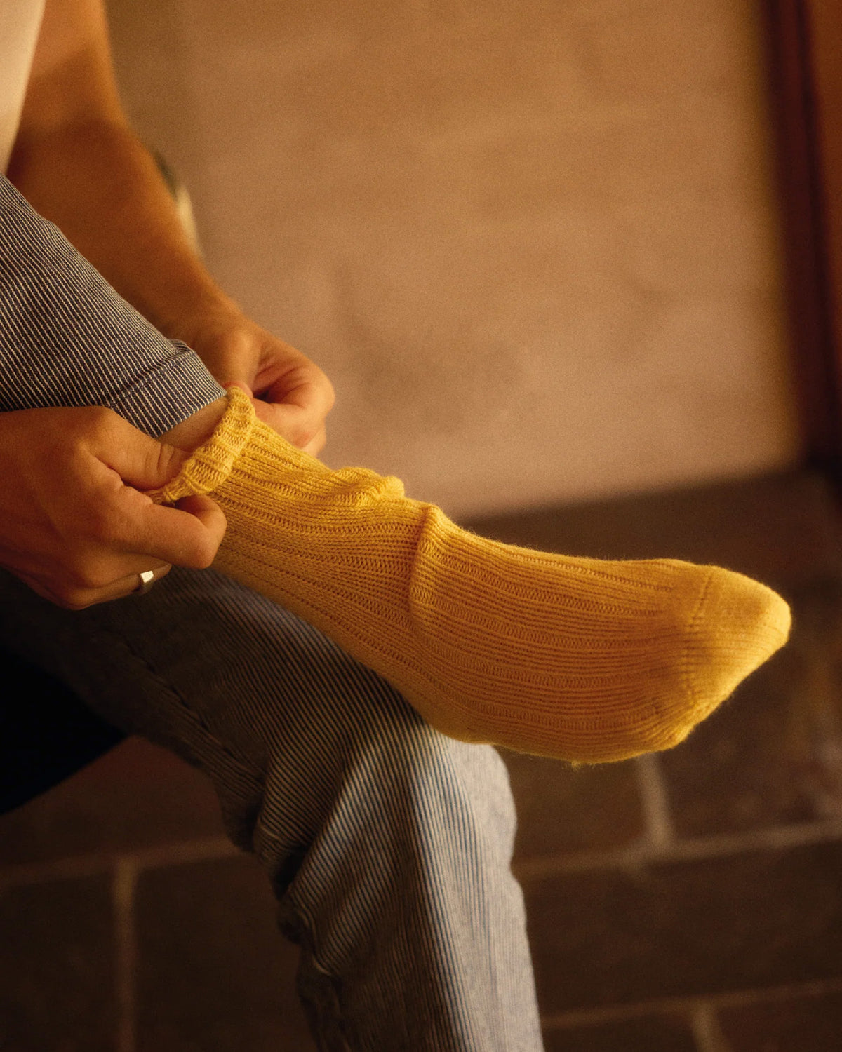 Thunders Love Soft Wool Collection Socks - Yellow