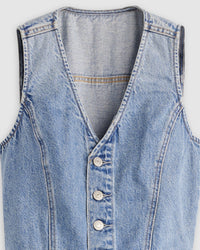 Levi's® Womens Denim Vest Wide Leg Jumpsuit - Own It | Levi's® Bibs & Overalls | JEANSTORE