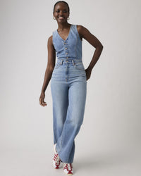 Levi's® Womens Denim Vest Wide Leg Jumpsuit - Own It | Levi's® Bibs & Overalls | JEANSTORE