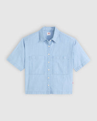 Levi's® Womens Harlie S/S Cropped Shirt - Brass Organ