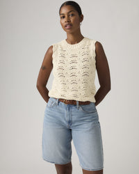 Levi's® Womens Hope Crochet Tank Top - Pristine Cotton