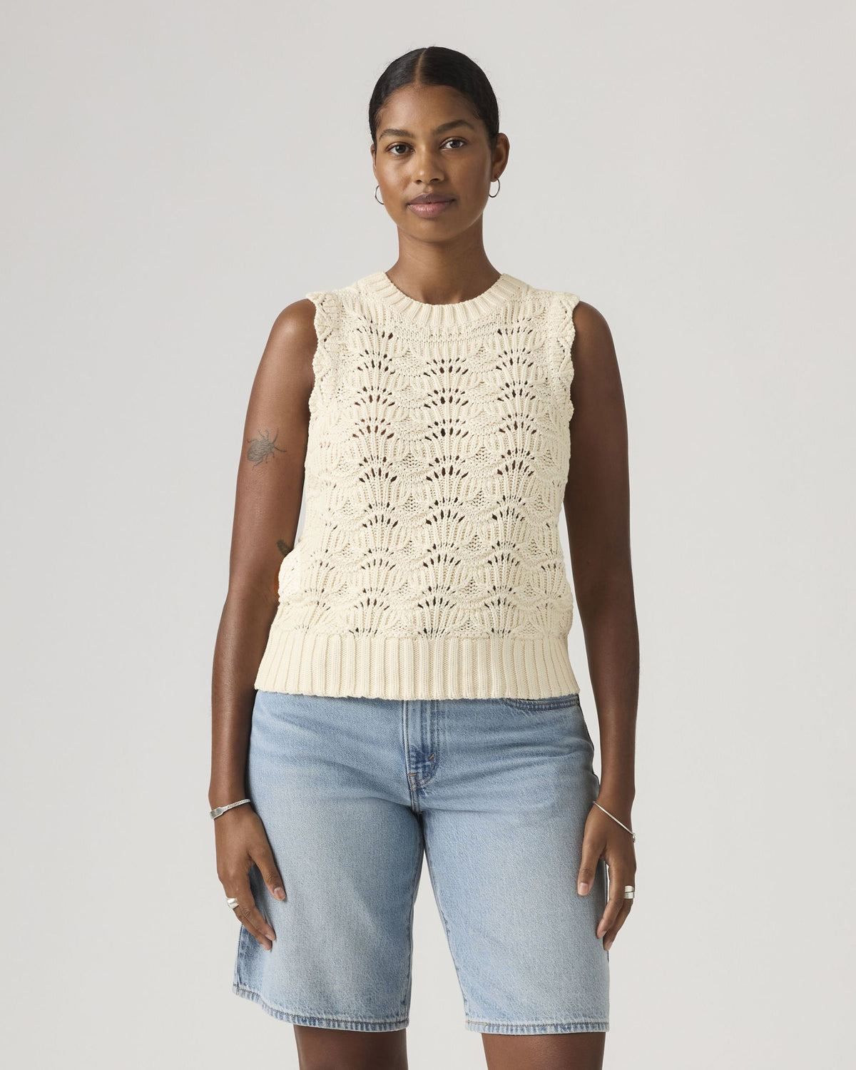 Levi's® Womens Hope Crochet Tank Top - Pristine Cotton