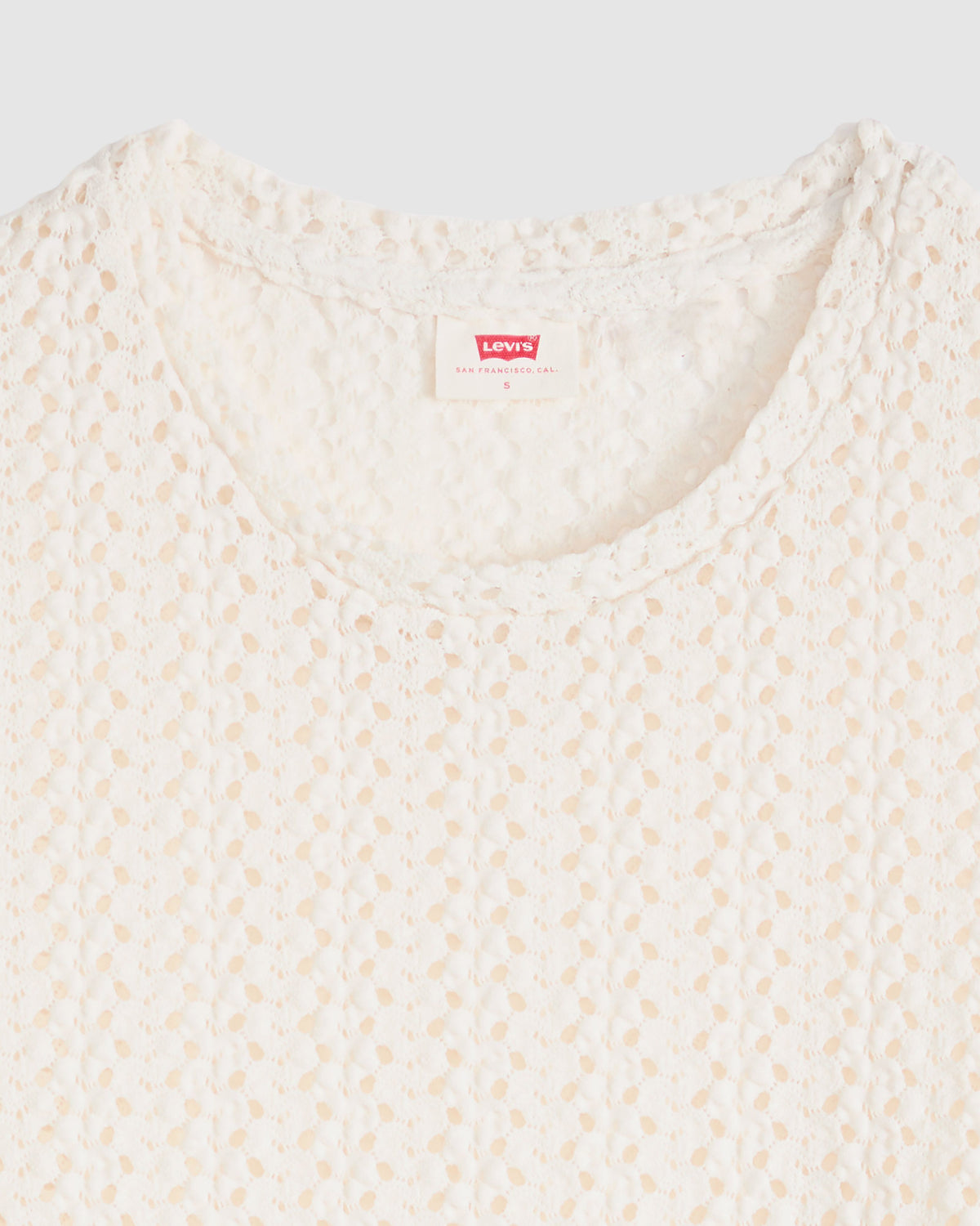 Levi's® Womens Fiona Flower Lace Tee - Egret