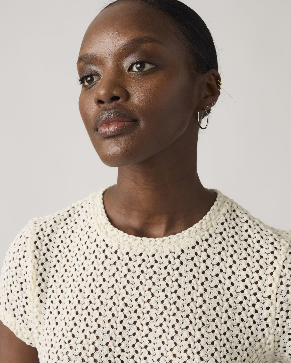 Levi's® Womens Fiona Flower Lace Tee - Egret