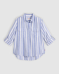 Levi's® Womens Elaine Utility Shirt - Bold Stripe Blue | Levi's® Shirts | JEANSTORE