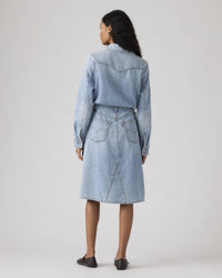 Levi's® Womens Long Sleeve A-Line Western Dress - Pricey Icey
