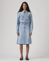 Levi's® Womens Long Sleeve A-Line Western Dress - Pricey Icey