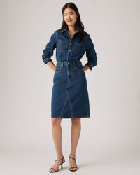 Levi's® Womens Long Sleeve A-Line Western Dress - Stellar Strauss