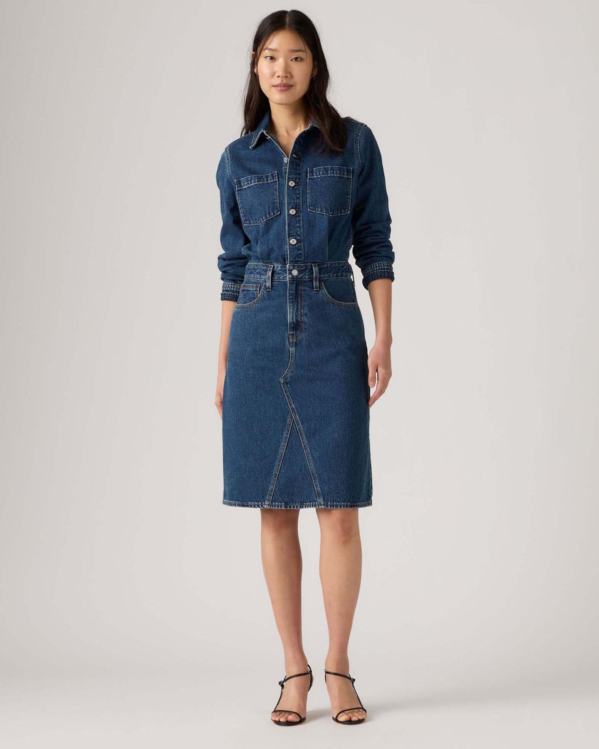Levi's® Womens Long Sleeve A-Line Western Dress - Stellar Strauss