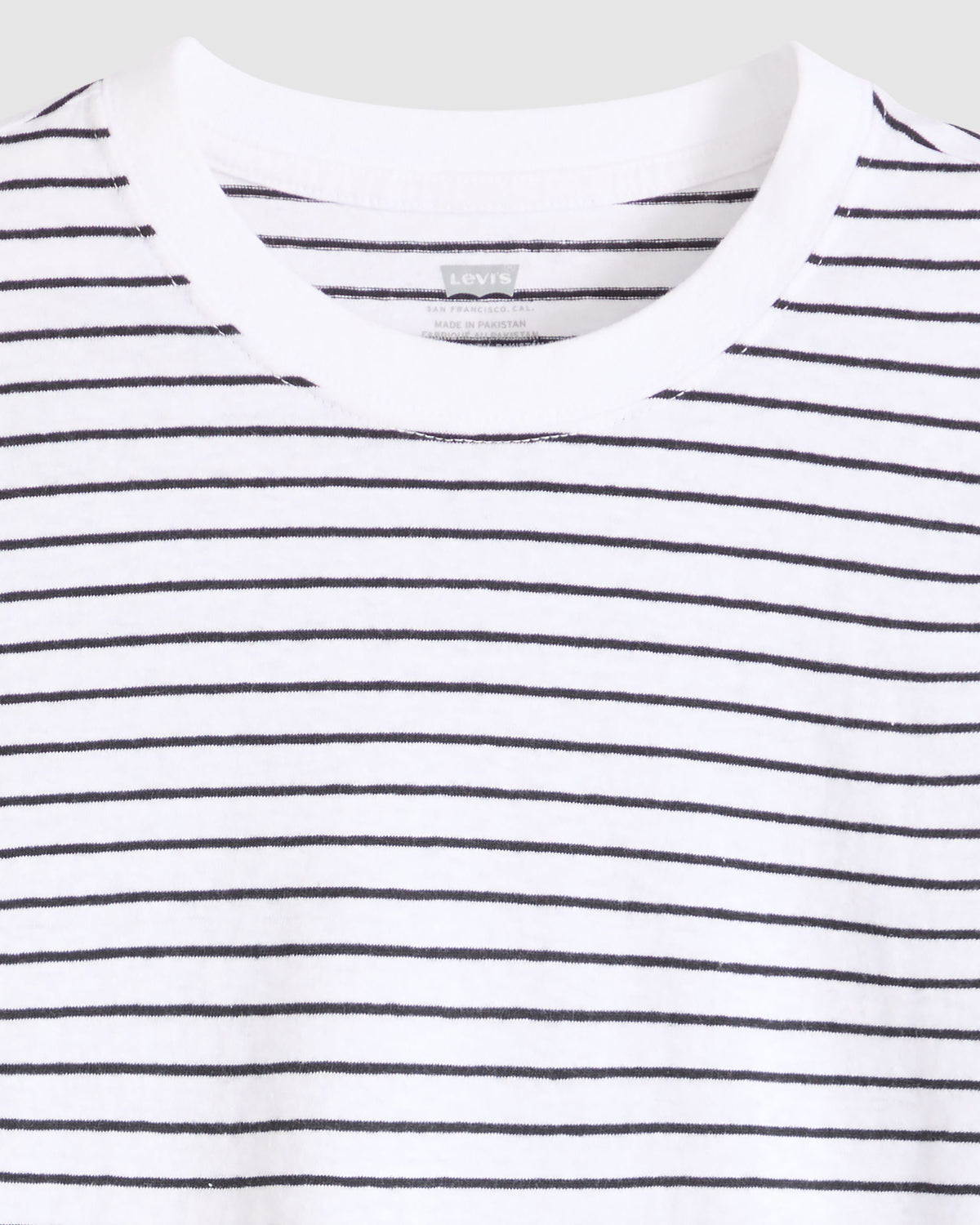 Levi's® Womens Favorite Slub Tee - Golf Course Stripe Bright White / Anthracite Night | Levi's® T Shirts | JEANSTORE