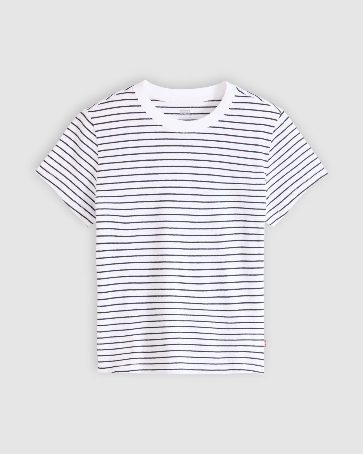 Levi's® Womens Favorite Slub Tee - Golf Course Stripe Bright White / Anthracite Night | Levi's® T Shirts | JEANSTORE