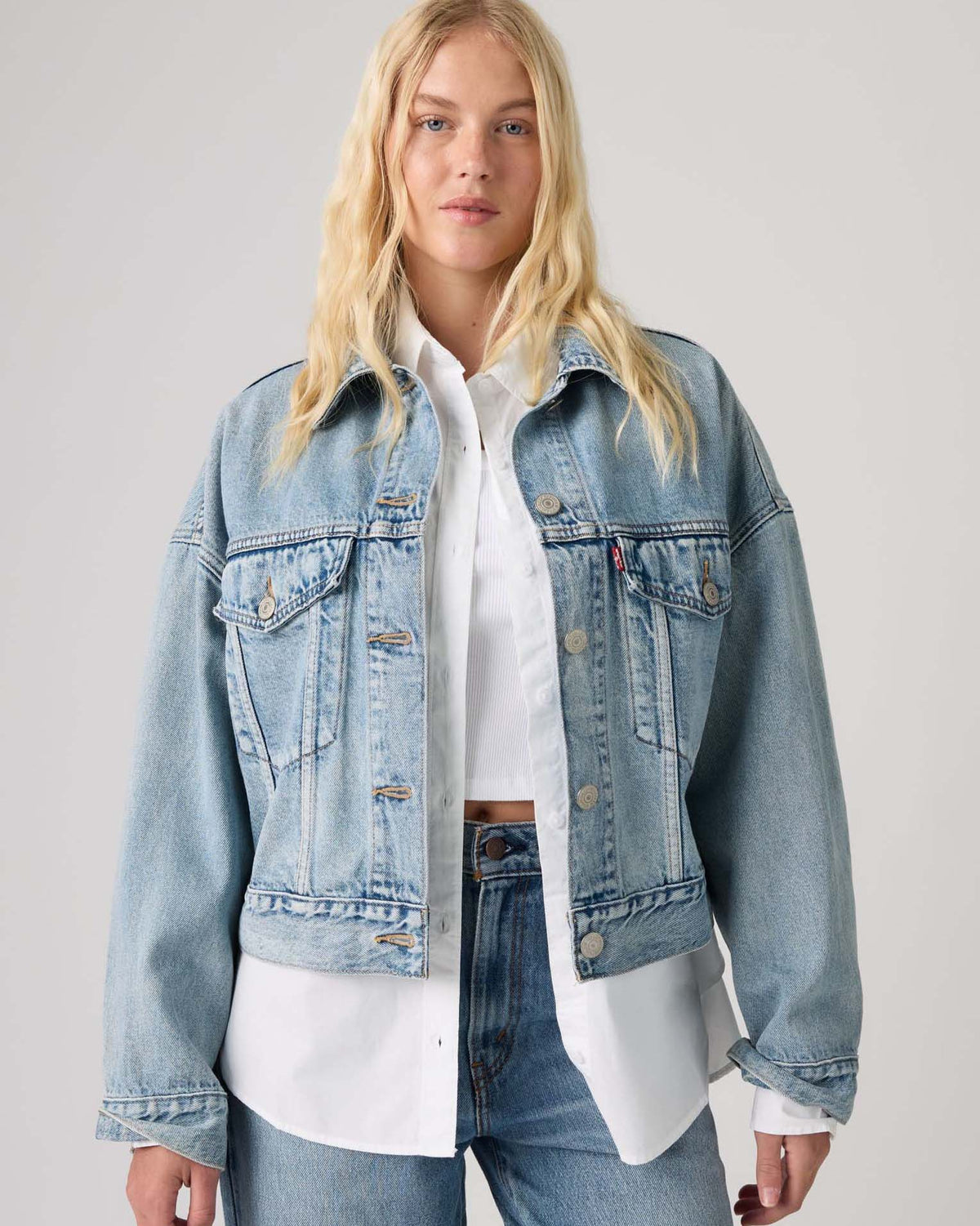 Levi's® Womens Loose Crop Trucker Jacket - Sunny Season