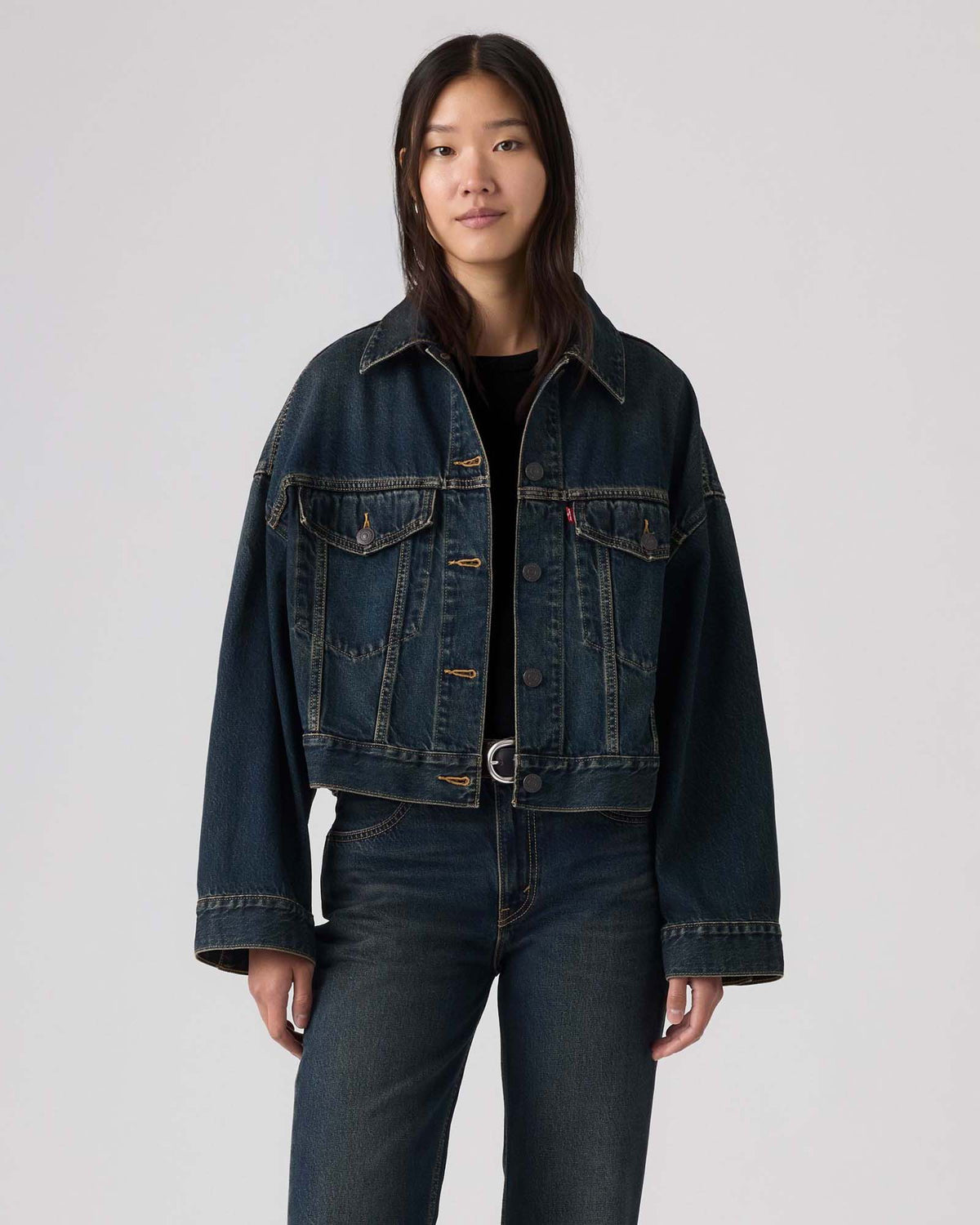 Levi's® Womens Loose Crop Trucker Jacket - High Vibration