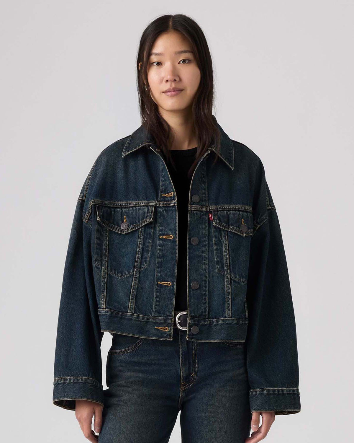 Levi's® Womens Loose Crop Trucker Jacket - High Vibration