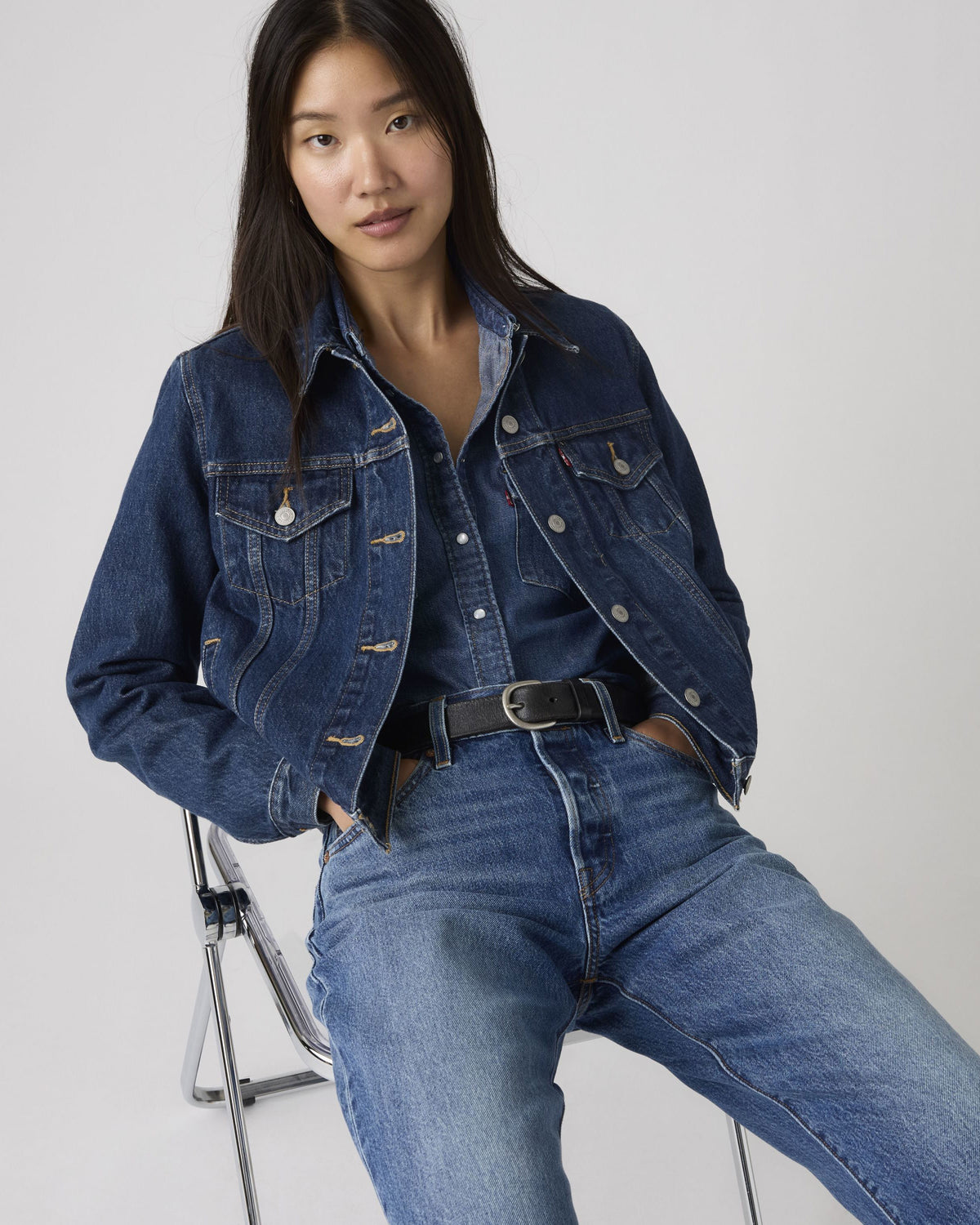 Levi's® Womens Original Trucker Jacket - Clean Dark Authentic